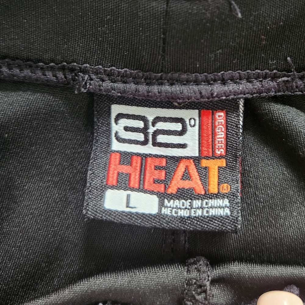 Mens 32 Degrees HEAT Joggers Black Zip Pockets Large - Picture 5 of 12